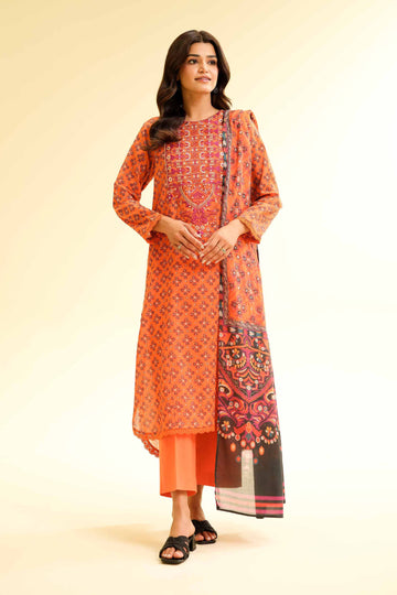 Nishat Linen 2 Piece - Printed Embroidered Suit - 42501164 Online Shopping